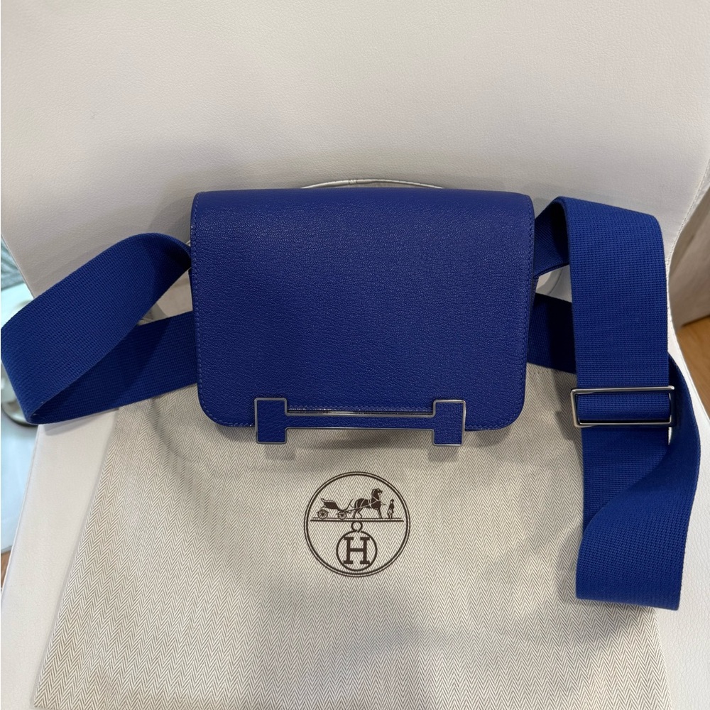 Hermes Geta Blue Crossbody Bag